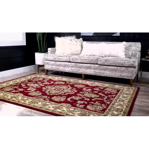 Astoria Grand Niles Oriental Area Rug in Beige/Brick & Reviews Wayfair